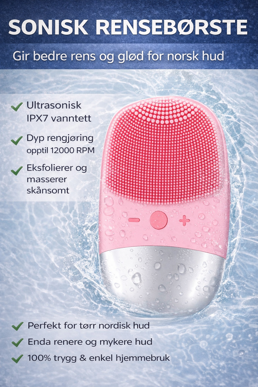 Electric Face Cleansing Brush Sonic Electric Facial Cleanser Facial Cleansing Brush Skin Scrubber Skin Massager Skin Care Tools