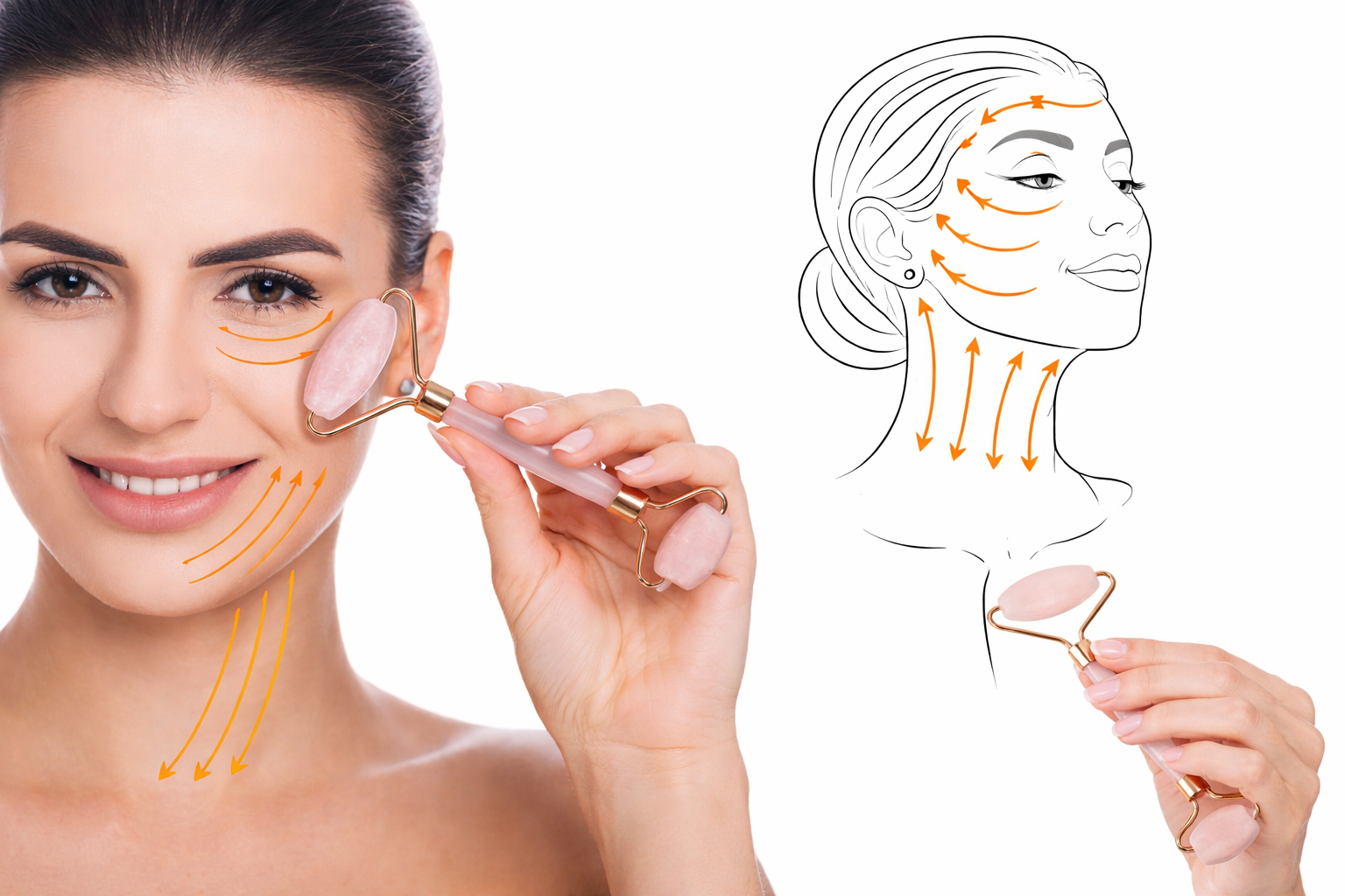 Gua Sha Ansikt – Lifting Massasje Verktøy i Quartz & Jade | Hudpleie Norge