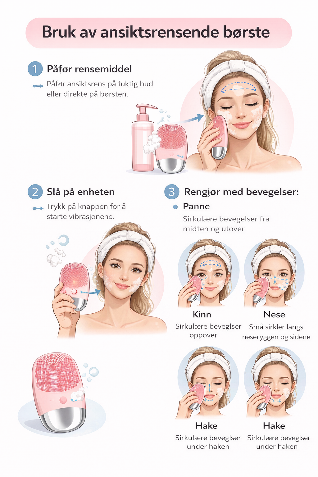 Electric Face Cleansing Brush Sonic Electric Facial Cleanser Facial Cleansing Brush Skin Scrubber Skin Massager Skin Care Tools