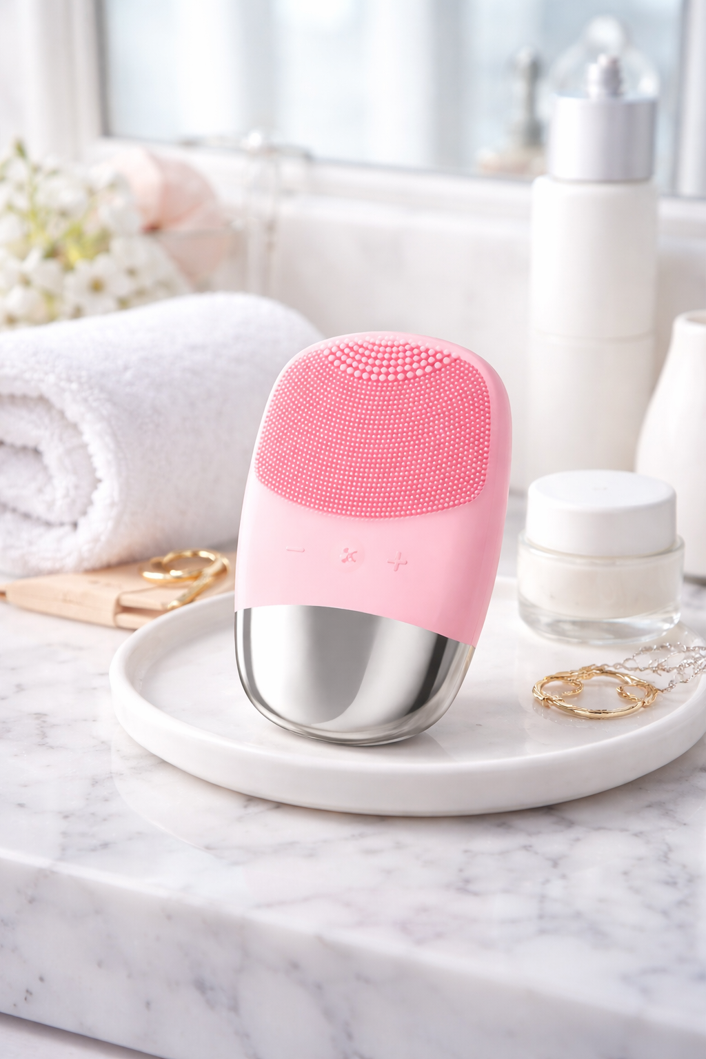 Electric Face Cleansing Brush Sonic Electric Facial Cleanser Facial Cleansing Brush Skin Scrubber Skin Massager Skin Care Tools