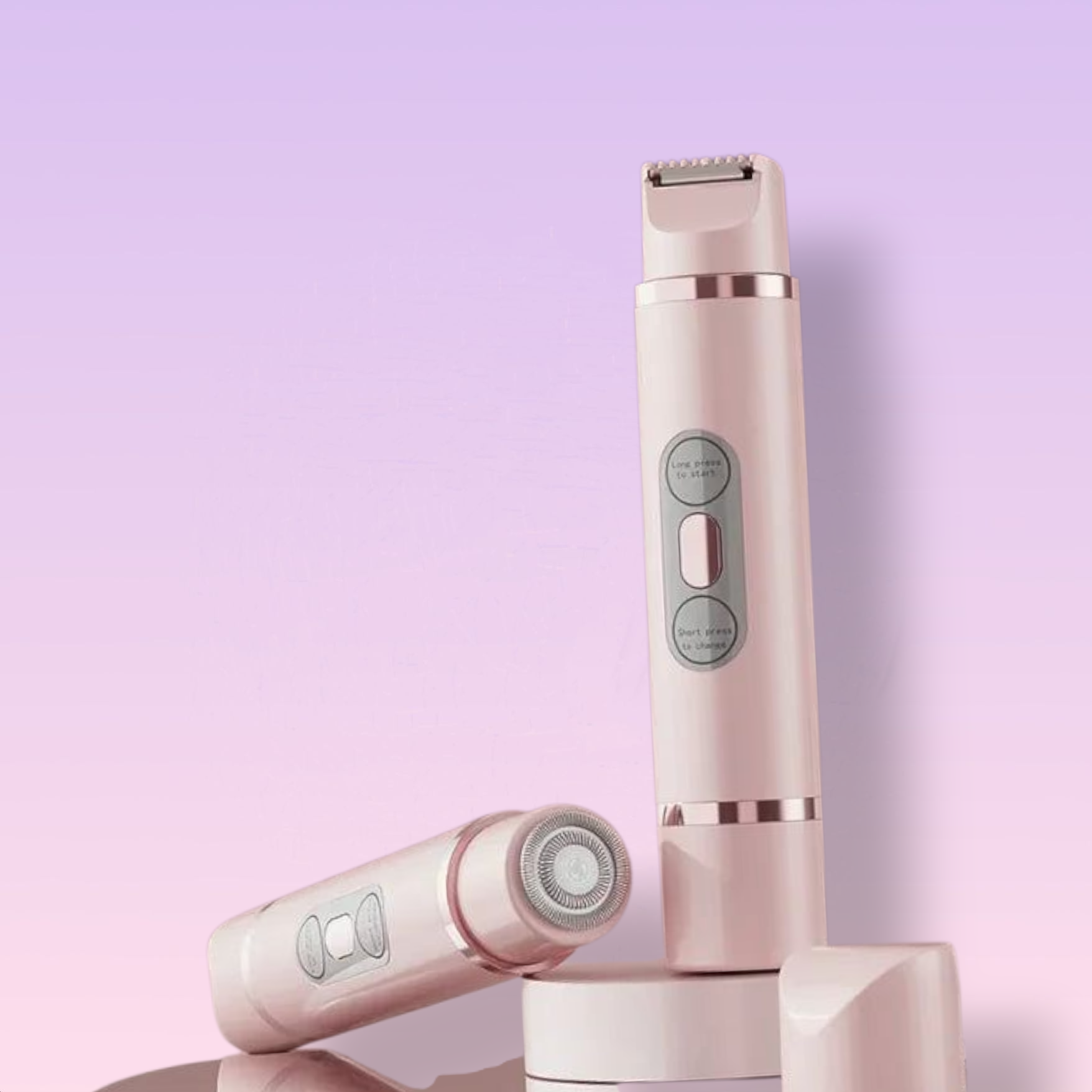 Elektrisk Barbermaskin for Kvinner – Smertefri 2-i-1 Hårfjerning for Ansikt, Bikini, Armhuler og Ben